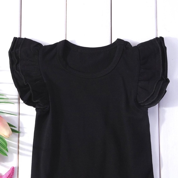 Sofia Black Ruffle Romper - Picture 3 of 5